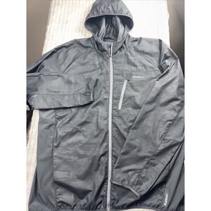 Eddie Bauer Jacket Men XL Motion Flexion Hooded Full Zip Outdoor Performance BLK